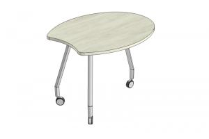 Стол мобильный клен Пл343